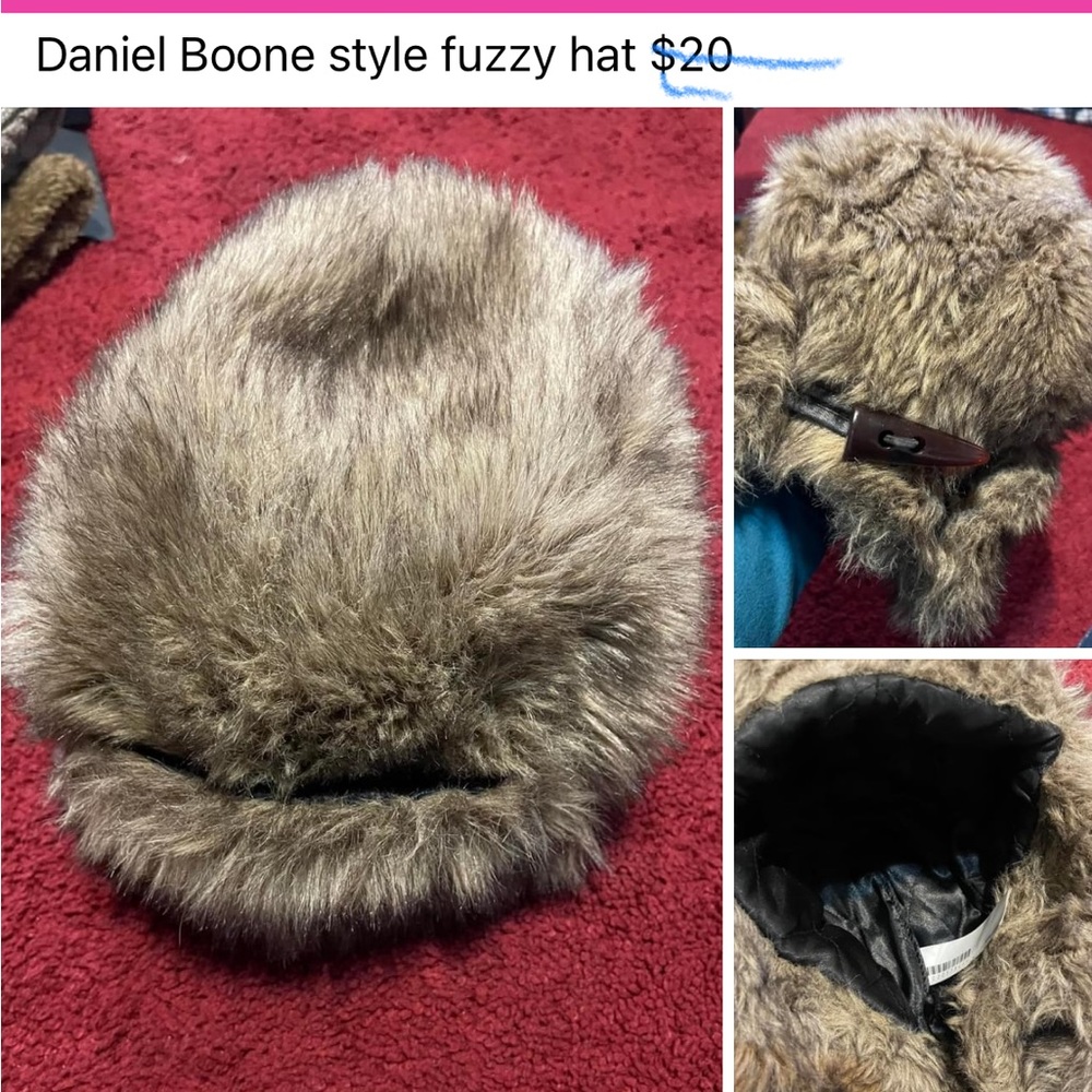Daniel Boone Style Fuzzy Hat